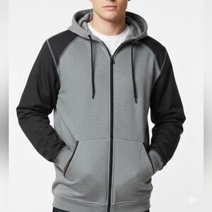 DC Gray and Black Hoodie